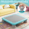 Mini trampoline for kids with a 25.5" bouncing board and four removable non-slip foot pads for indoor and outdoor fun.