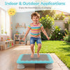Mini trampoline for kids, 25.5" with non-slip foot pads, perfect for indoor and outdoor sensory balance play.