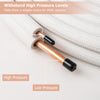 Close-up of the 25 feet mini split line set featuring 1/4" and 1/2" O.D. copper pipes for HVAC systems.