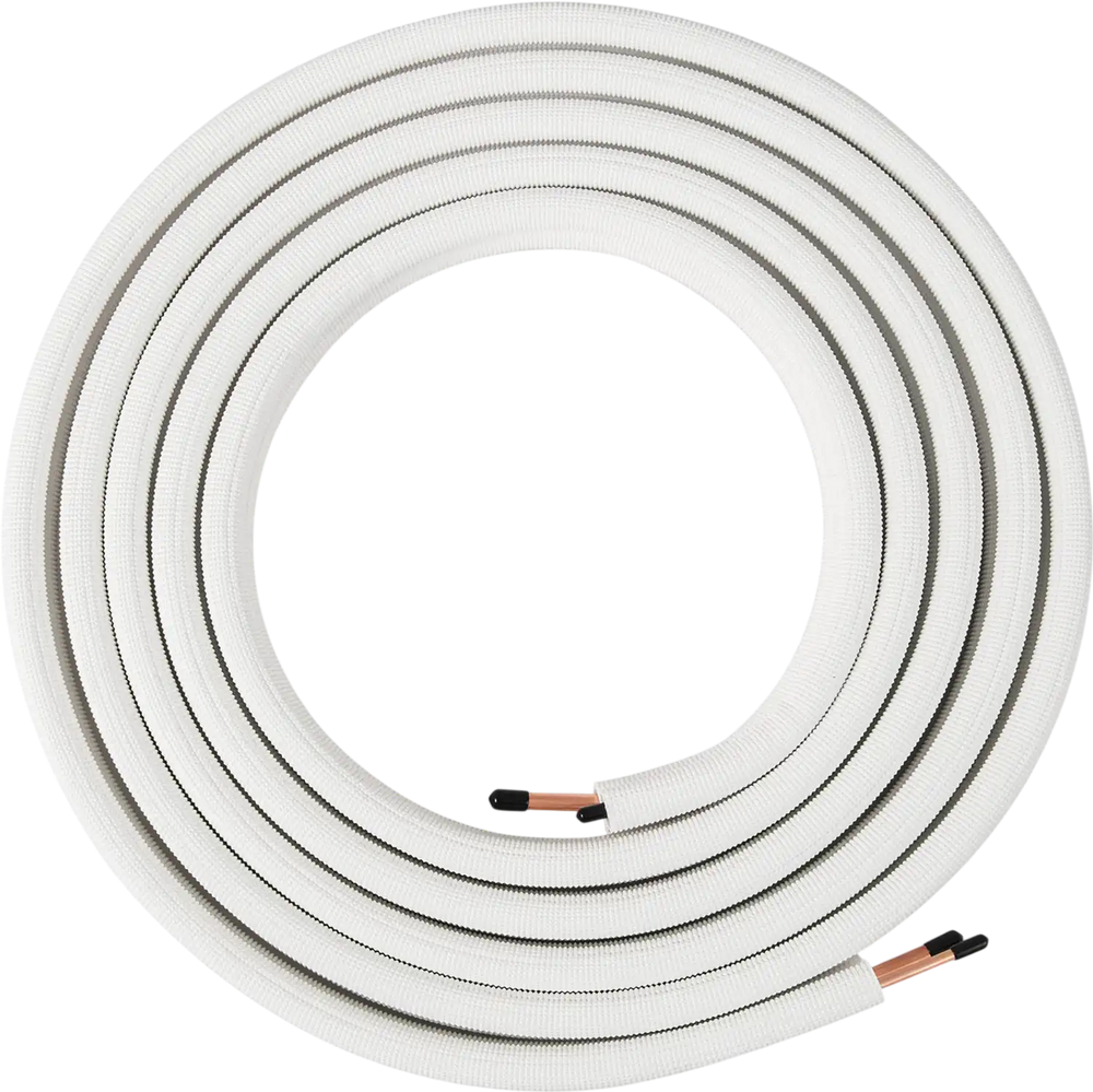 25 Feet Mini Split Line Set with 1/4 Inch and 3/8 Inch O.D. Copper Pipes Tubing