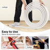 25 feet mini split line set with 1/4" and 3/8" O.D. copper pipes, easy to use for extension and installation.