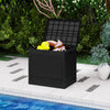 25 Gallon Outdoor Storage Box with Rattan Patterns-Black - Gallery View 1 of 10