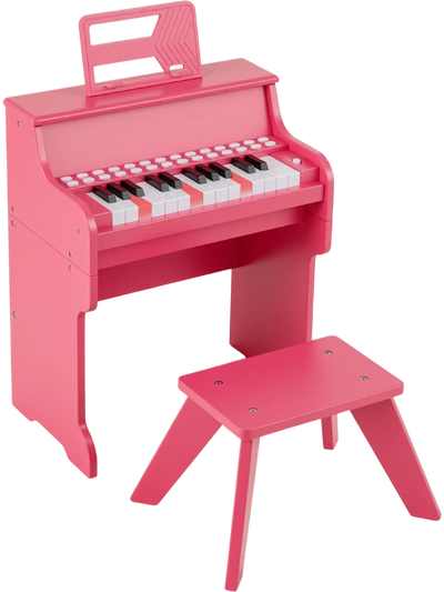 Costway 25-Key Kids Digital Piano Keyboard with Stool Wooden Toy 18893354 New