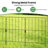 Decorative garden fence set features a strong rustproof metal frame for stability and flexibility in outdoor use.