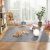 25 Tiles Wood Grain Foam Floor Mats with Borders-Gray - Gallery View 1 of 10