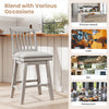 Gray 25-inch modern bar stool with upholstered swivel seat, ideal for kitchen islands and cafes, offering comfort and.