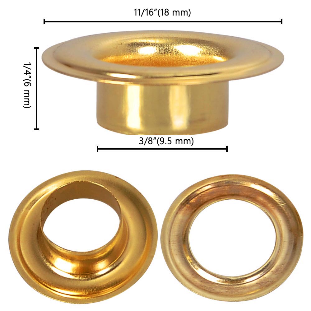 Yescom Grommet & Washer 1/4" 3/8" 1/2" #0 #2 #4 / New