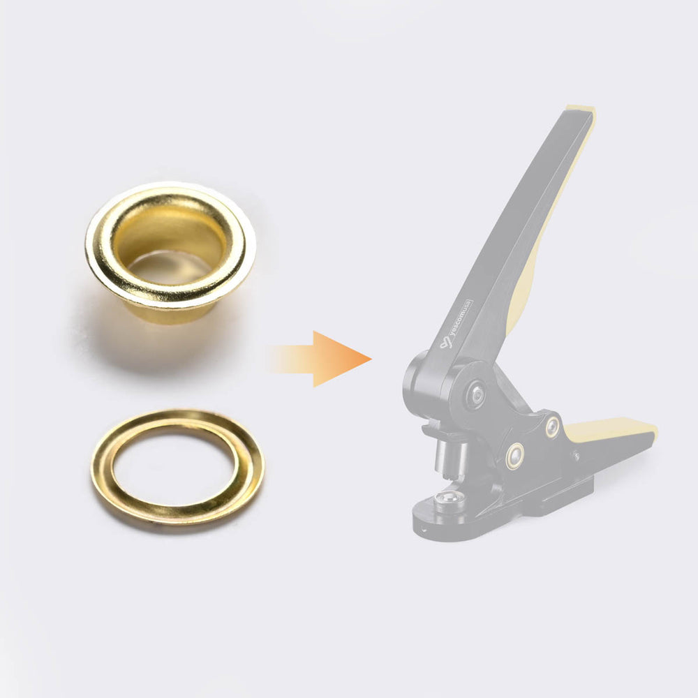Yescom Copper Brass Grommet & Washer Eyelet 1/2", 3/8", 7/32" New