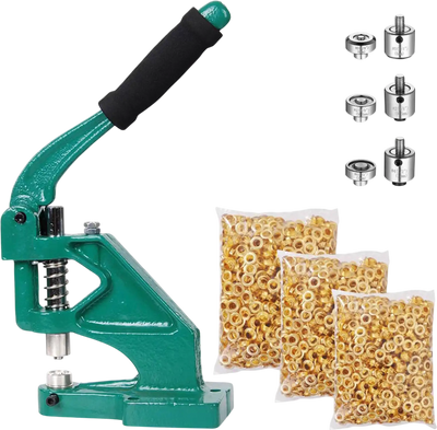 Yescom Grommet Machine with #0 #2 #4 Dies 900ct. New