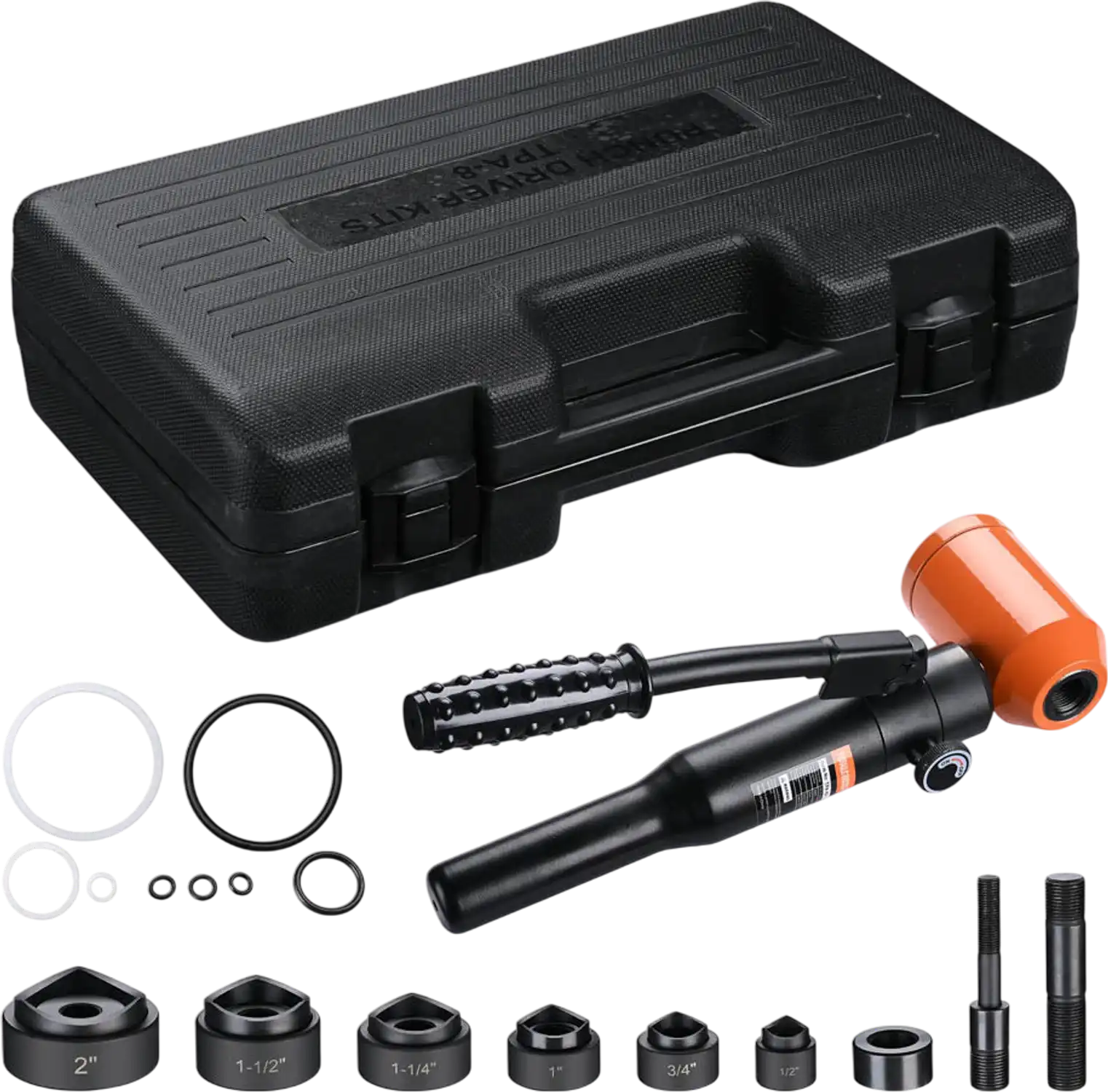 Yescom Hydraulic Punch Tool 8 Ton 1/2-2in Knockout Set New