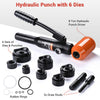 Yescom Hydraulic Punch Tool 8 Ton 1/2-2in Knockout Set New