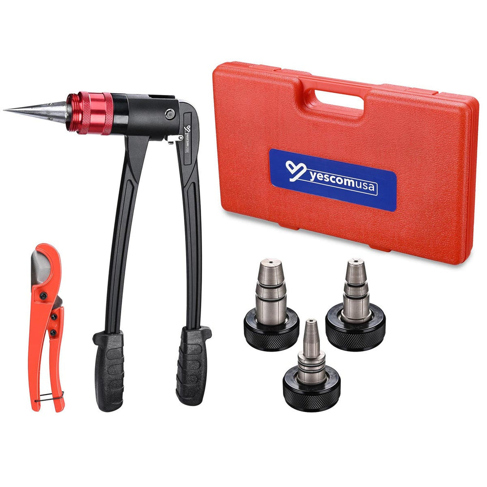 Yescom Auto Rotate PEX-A Expansion Tool with Tubing Cutter & Head New