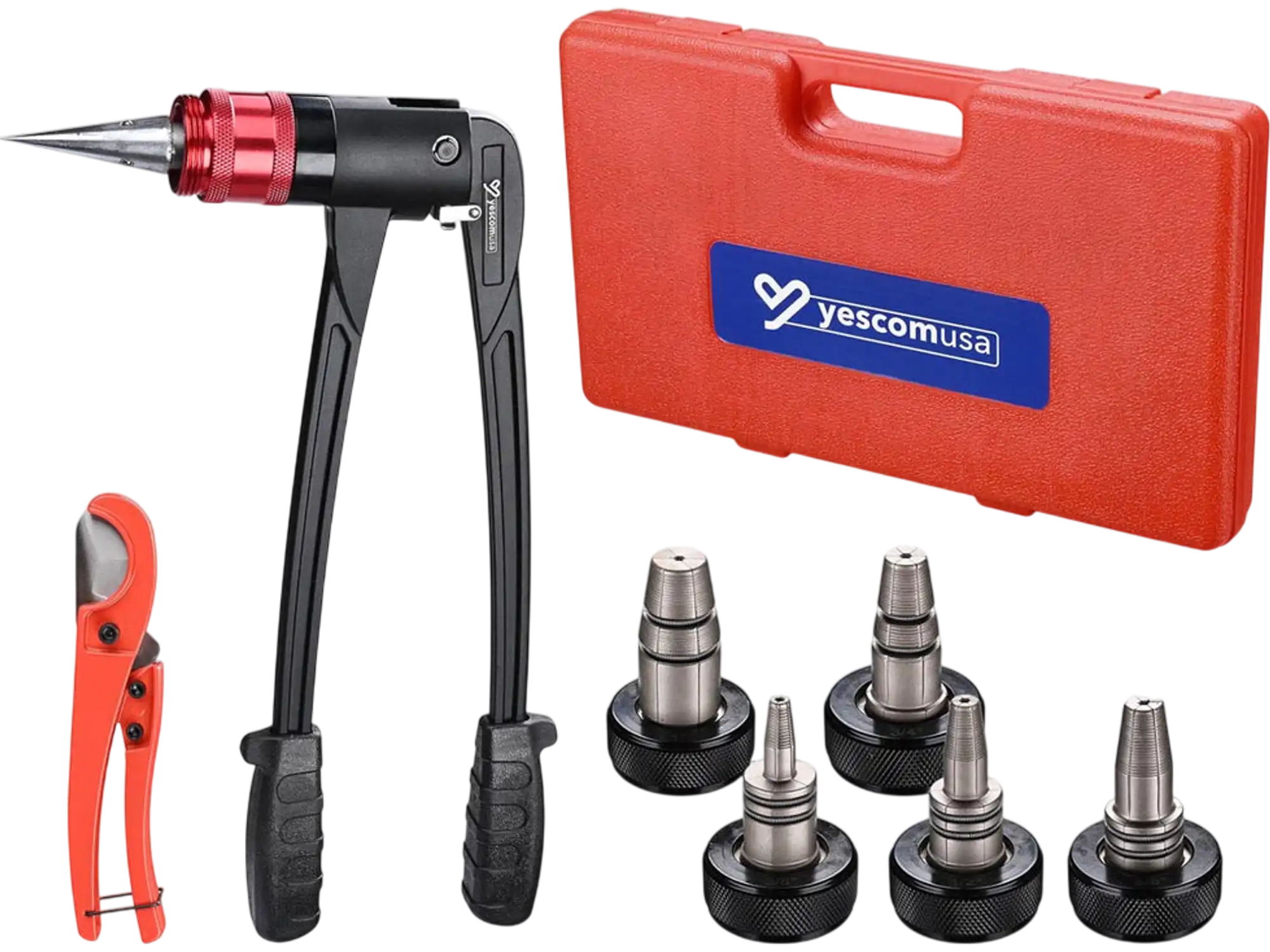 Yescom Auto Rotate PEX-A Expansion Tool with Tubing Cutter & Head New