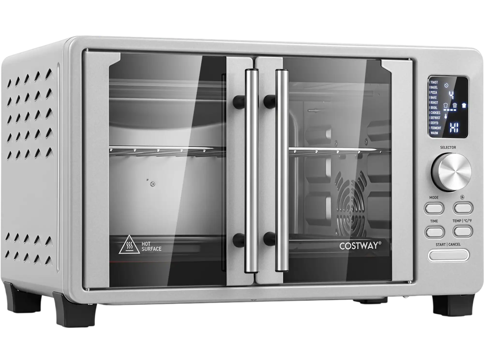Costway 26.4 Qt French Door Convection Toaster Oven 11 Presets 26129200 New