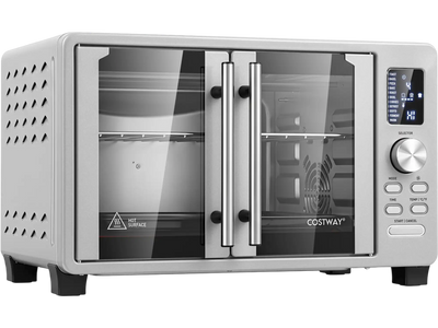 Costway 26.4 Qt French Door Convection Toaster Oven 11 Presets 26129200 New