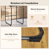 Close-up of the metal frame and anti-slip base of the 26-inch counter height bar stools set, ensuring stability and.