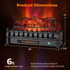 26-inch WiFi infrared quartz electric fireplace insert with realistic logs, 1500W heating, and customizable flame.