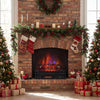 26-inch black WiFi infrared quartz electric fireplace insert with realistic logs, perfect for cozy winter ambiance.