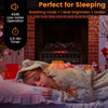 26-inch infrared quartz electric fireplace with realistic pinewood ember bed, perfect for sleeping with low-noise.
