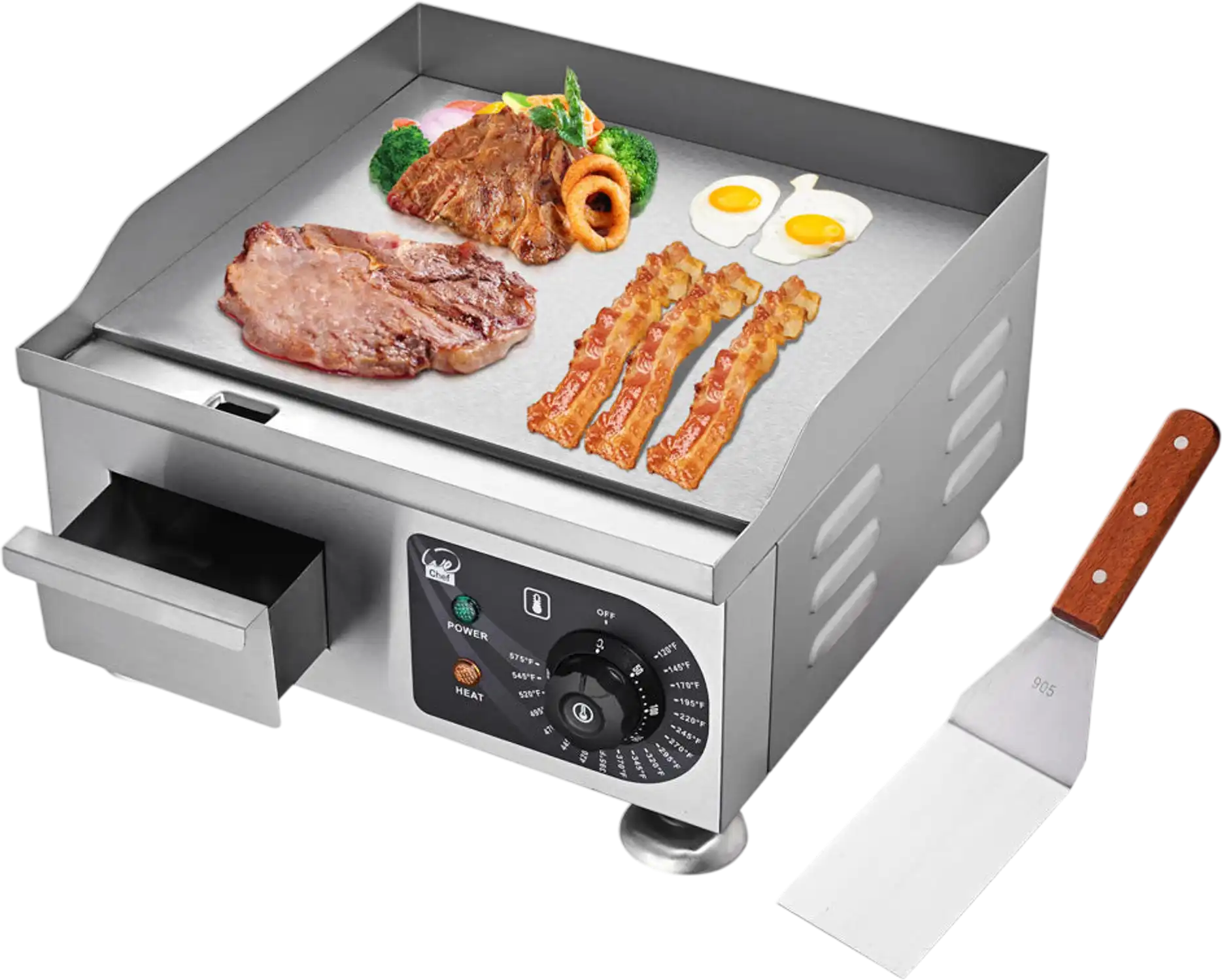 Yescom Electric Countertop Griddle Flat Grill 14in 1500W New