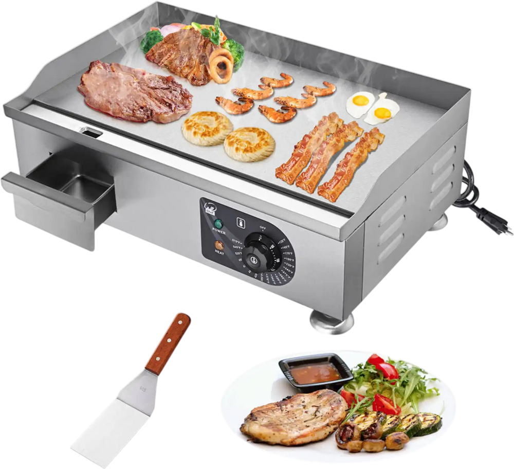 Yescom Electric Griddle with Lid Flat Top Grill 22in 3000W New