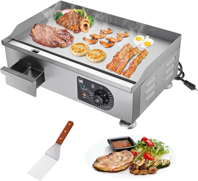 Yescom Electric Griddle with Lid Flat Top Grill 22in 3000W New