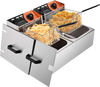 Yescom Electric Deep Fryer 24 L 5000W Dual-Tank New