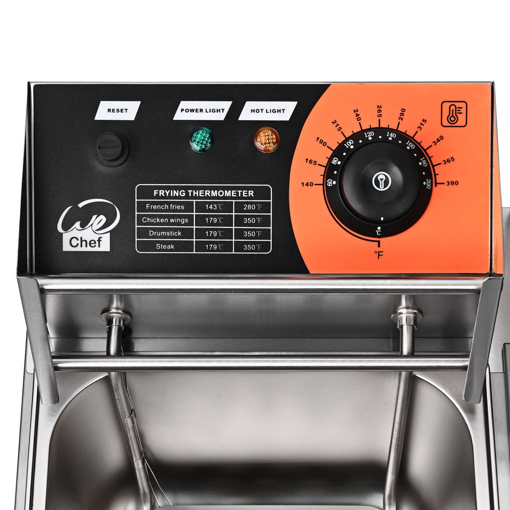 Yescom Electric Deep Fryer 24 L 5000W Dual-Tank New