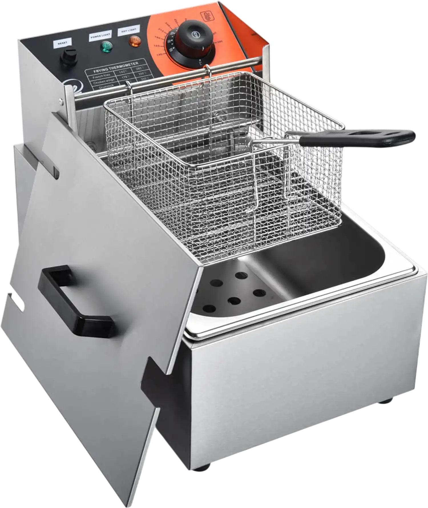Yescom Stainless Steel Electric Countertop Fat Deep Fryer 8L 2500W New