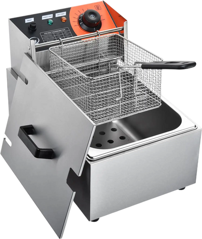Yescom Stainless Steel Electric Countertop Fat Deep Fryer 8L 2500W New