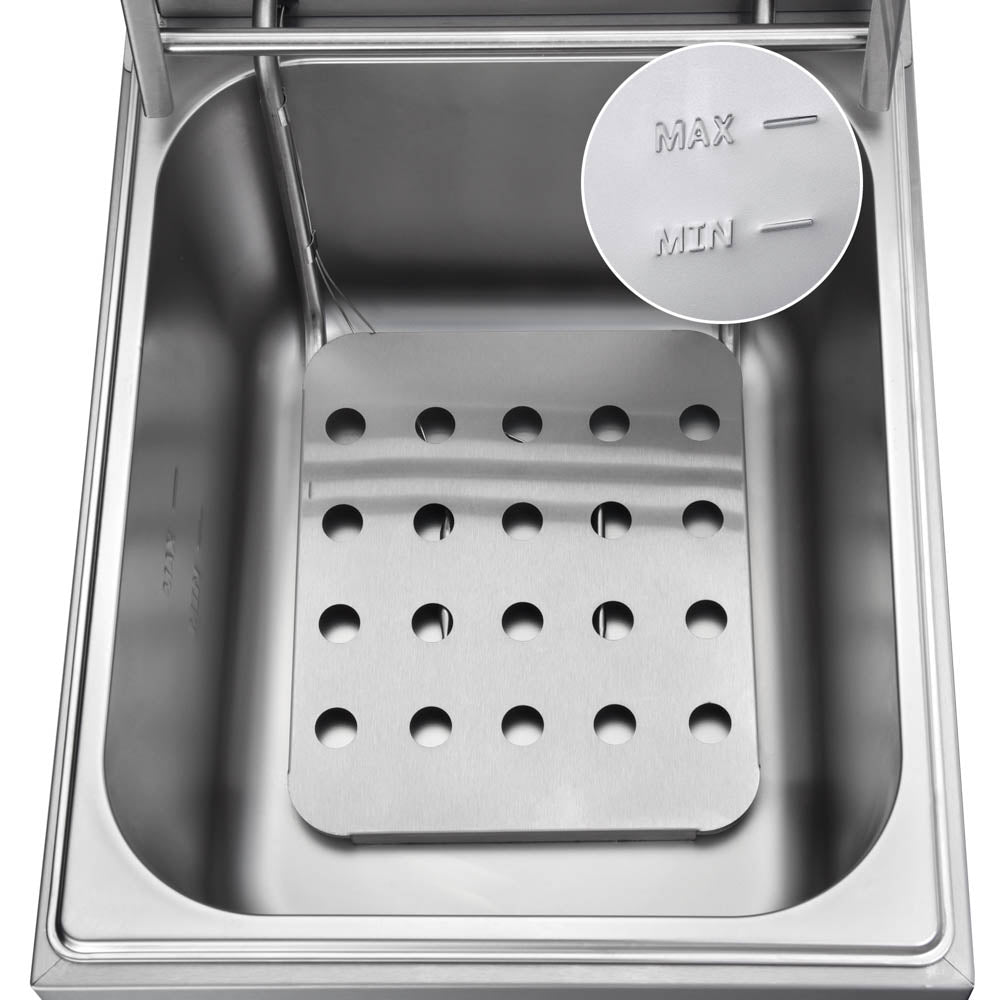 Yescom Stainless Steel Electric Countertop Fat Deep Fryer 8L 2500W New