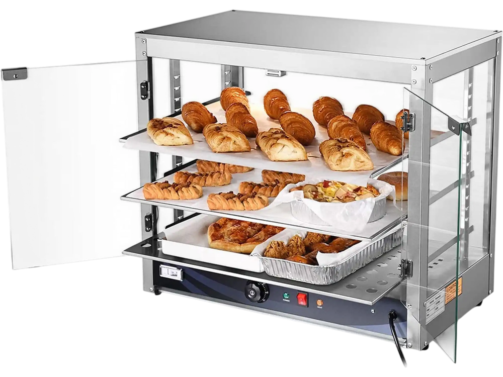 Yescom Commercial Countertop Pizza Food Warmer 3-Tier 27x15x24 800W Ne ...