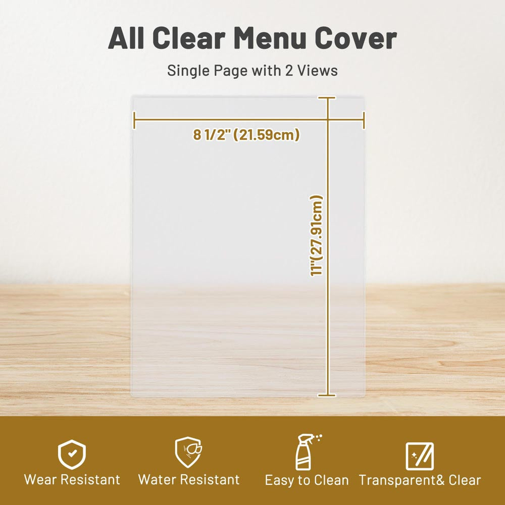 Yescom Menu Cover 8.5x11in Clear 2-View Set(30) New – FactoryPure
