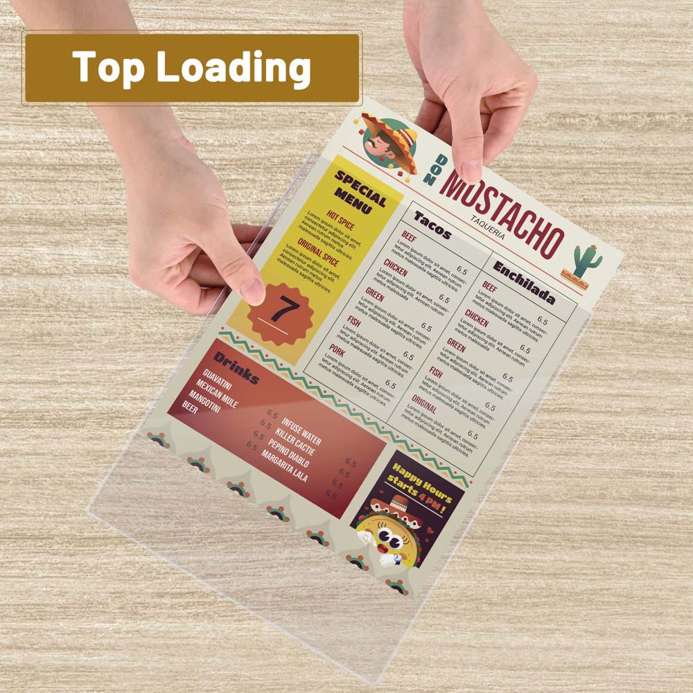 Yescom Menu Cover 8.5x11in Clear 2-View Set(30) New – FactoryPure