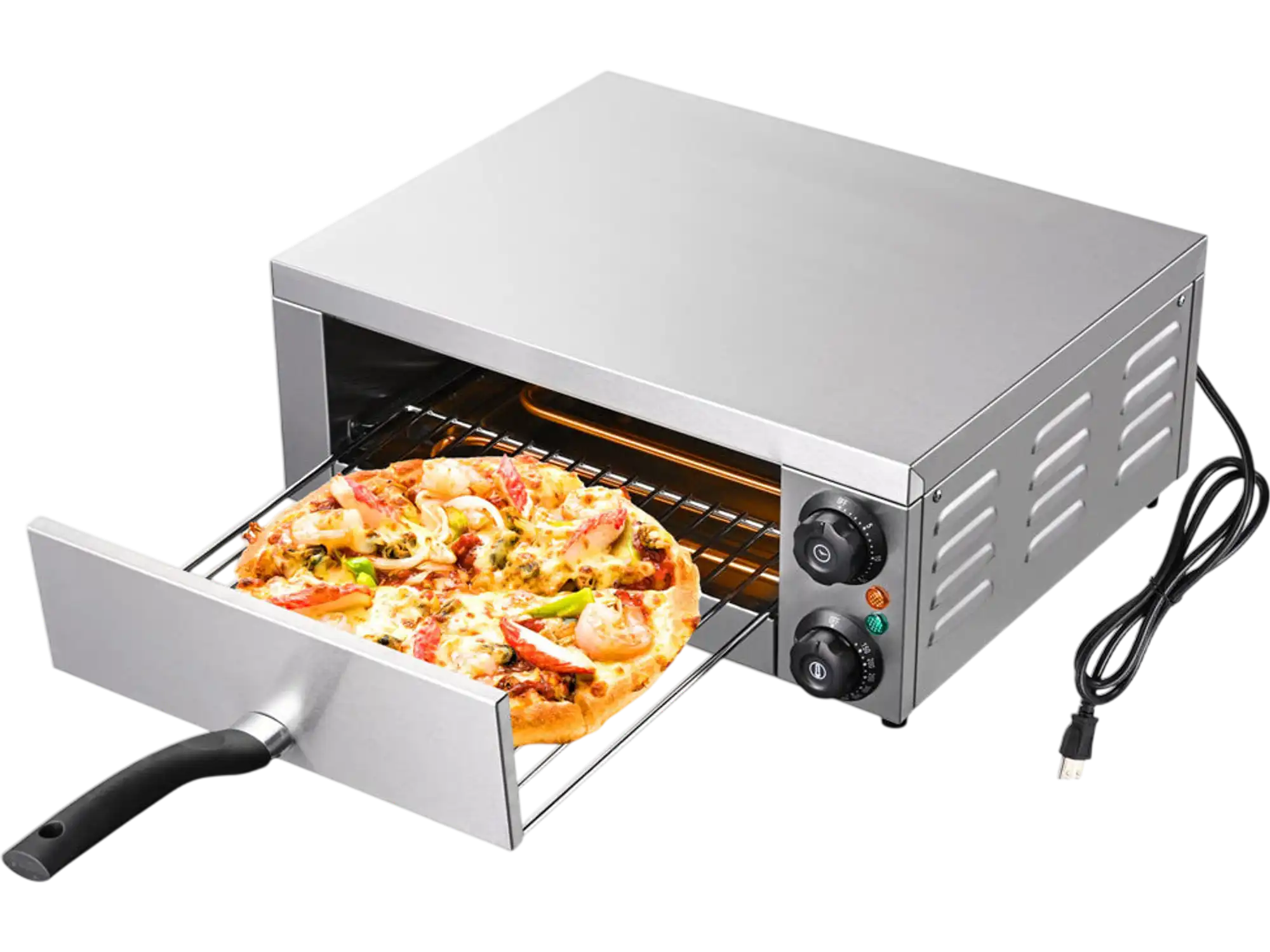 Yescom Countertop Pizza Oven 12 inch 1300W with Timer New – FactoryPure