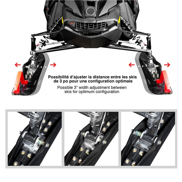 Kimpex Stealth Ski Kits 7" Wide for Yamaha/Polaris/Ski-Doo New