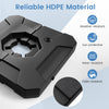 274 lbs cantilever patio umbrella base made of weather-resistant HDPE, featuring handles for easy lifting and.