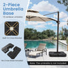 274 lbs cantilever patio umbrella base with handles, designed for stability and easy storage, fits 9"/23 cm base hole.