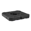 274 lbs cantilever patio umbrella base in black, designed for stability with easy filling and draining features.
