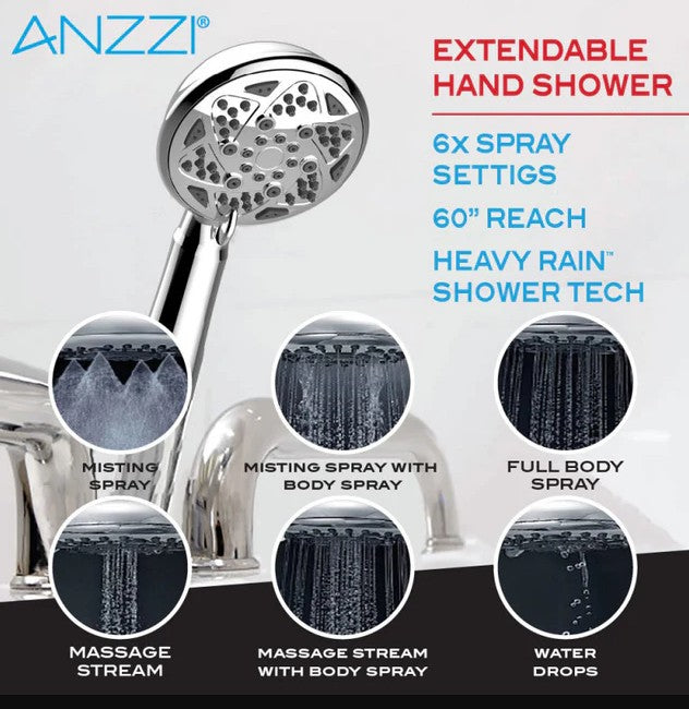 Anzzi 2753FLWL Bathtub 27" x 53" Left Drain Walk-In Whirlpool Air Jets Waterfall Quick Fill New