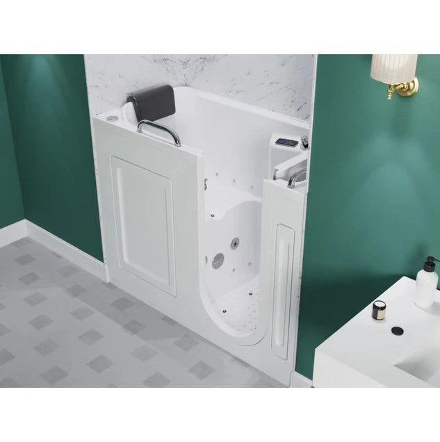 Anzzi 2753FLWR Bathtub 27" x 53" Right Drain Walk-In Whirlpool Air Jets Waterfall Quick Fill New