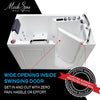 Anzzi 2753WILWD Bathtub 27" x 53" Left Drain Walk-In Whirlpool and Air Jets White New