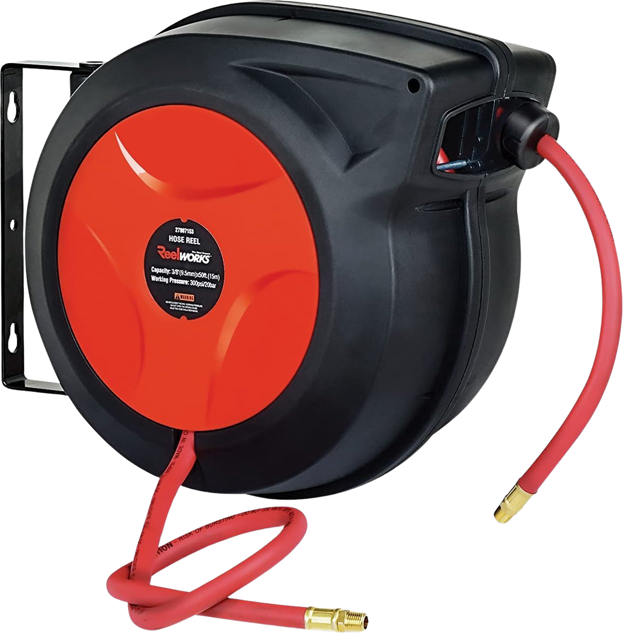 ReelWorks 27807153A-R Mountable Retractable Air Hose Reel 3/8