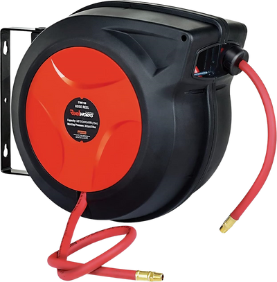 ReelWorks 27807153A-R Mountable Retractable Air Hose Reel 3/8