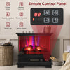 Control panel of the 27 Inch Freestanding Fireplace with Remote Control, featuring temperature and flame adjustments.