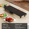 27-inch electric griddle with nonstick surface, adjustable temperature, and drip tray for easy cooking and cleanup.