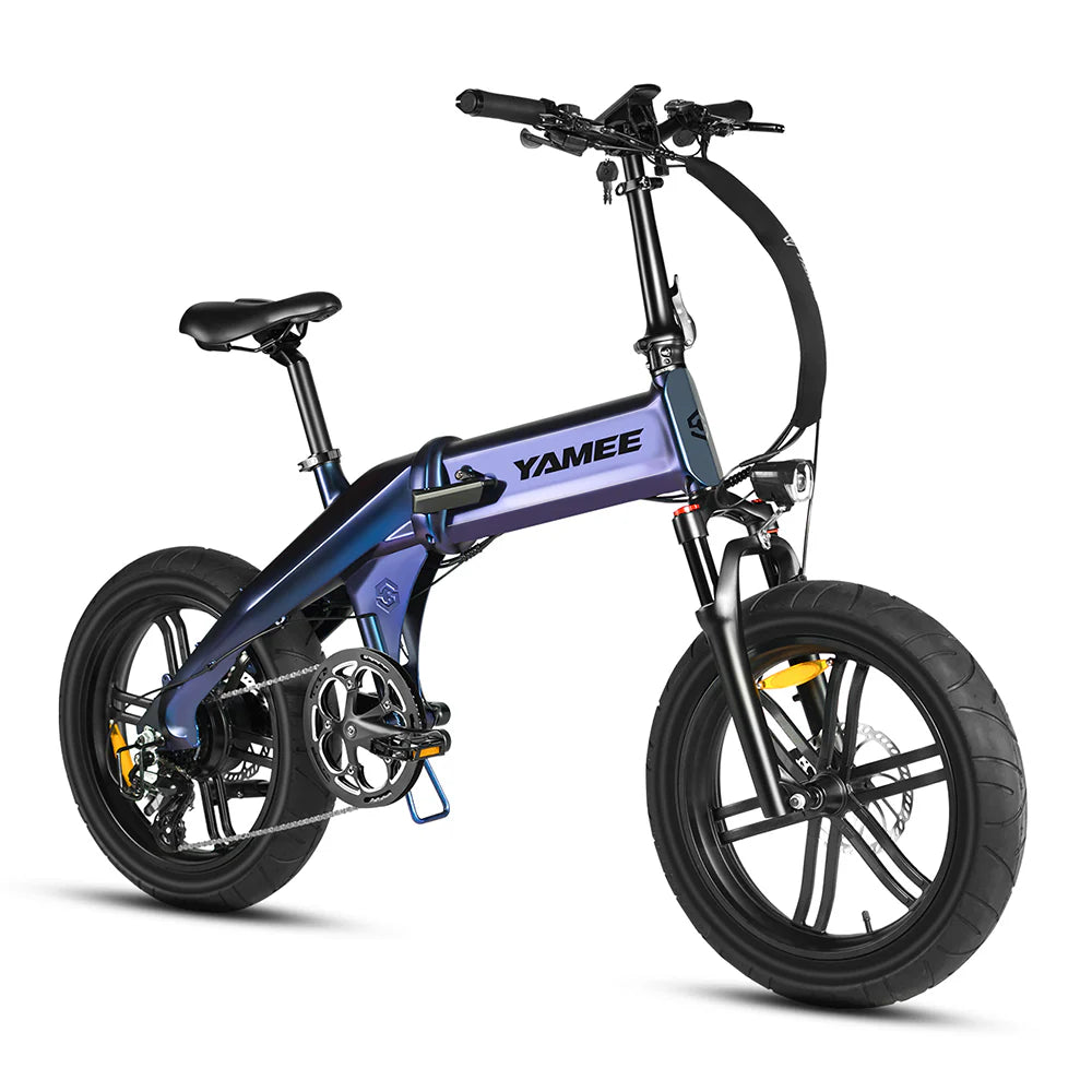 Yamee 750w 15ah Folding Electric Bike For Adults 8 Speed With Color Display