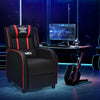 Massage racing gaming single recliner chair in red with adjustable backrest and electric lumbar massage for ultimate.