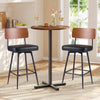 27 Inch Padded Counter Barstools Set of 2 with Metal Legs-Black - Gallery View 1 of 9