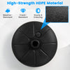 Close-up of the 27 lbs fillable round umbrella base stand made of high-strength HDPE material for outdoor stability.